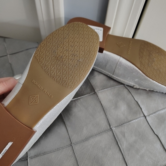 Donald Pliner Silver Penny loafers Binah 9M - Picture 8 of 11